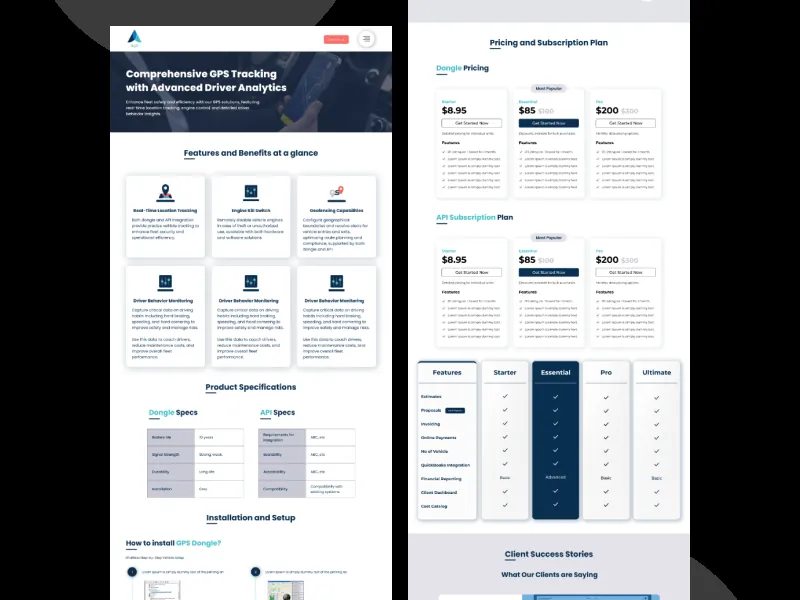 agojeremy product page UX/UI design