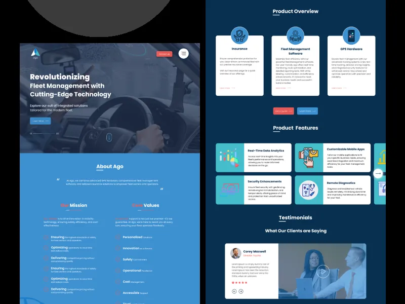 agojeremy risk dashboard UX/UI design