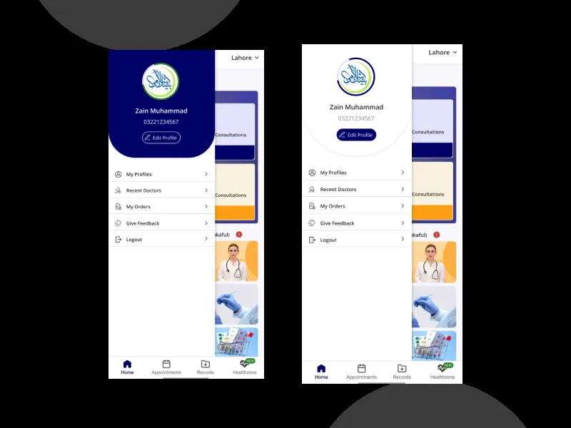 oladoc mobile app user flow design