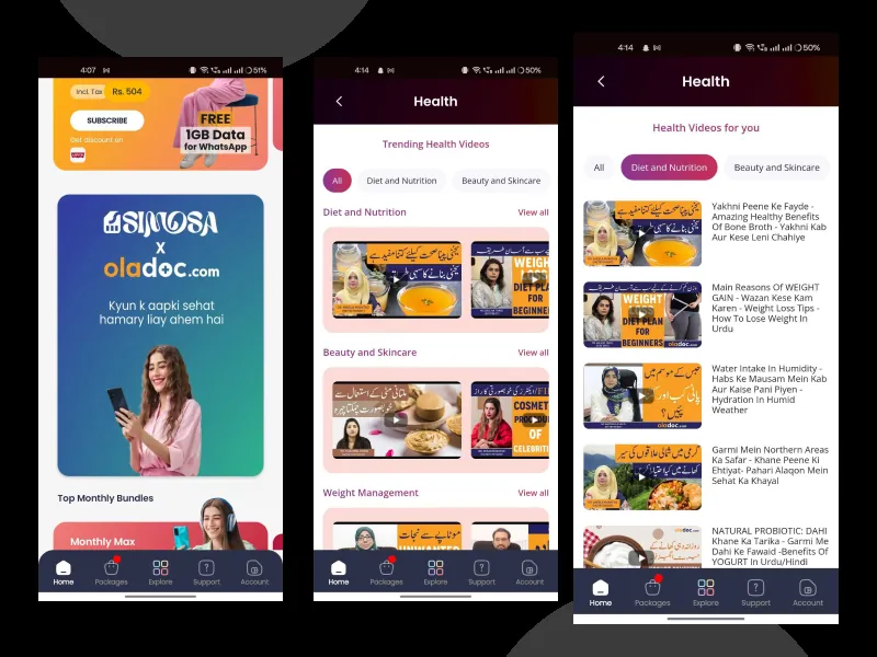 oladoc.com x Simosa health widget